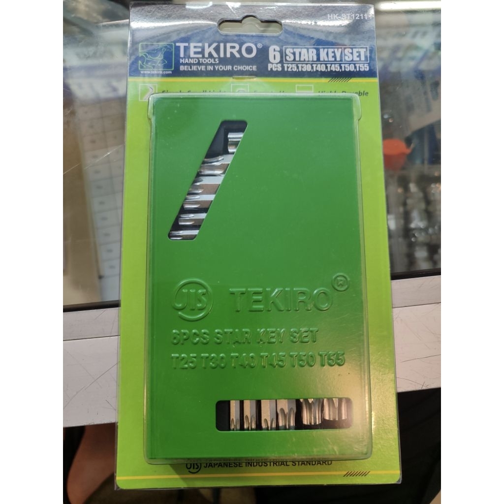 tekiro kunci L set bintang 6 pcs/ star key T25 - T55