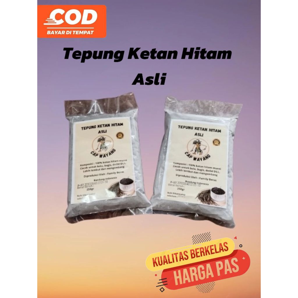 

tepung ketan hitam kemasan 250 Gram