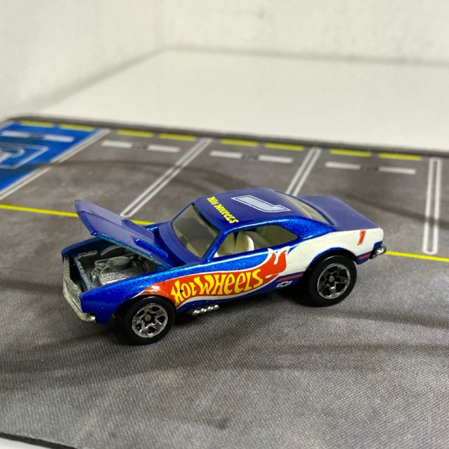 Hot Wheels Blue Race Car - 67 Camaro Sweet Flames (Loose)