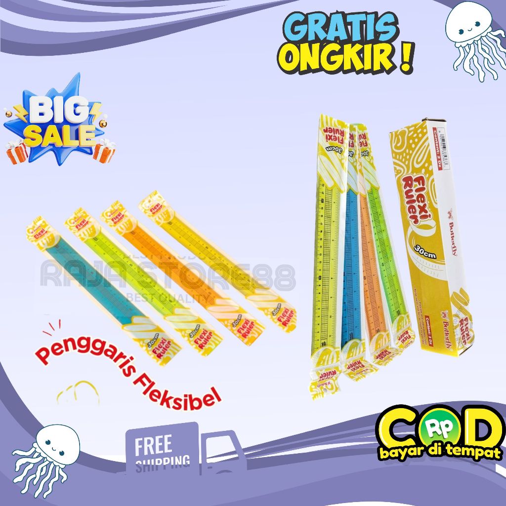 

Butterfly Flexi Ruler Penggaris Lentur 30cm / Butterfly Flexible Ruler