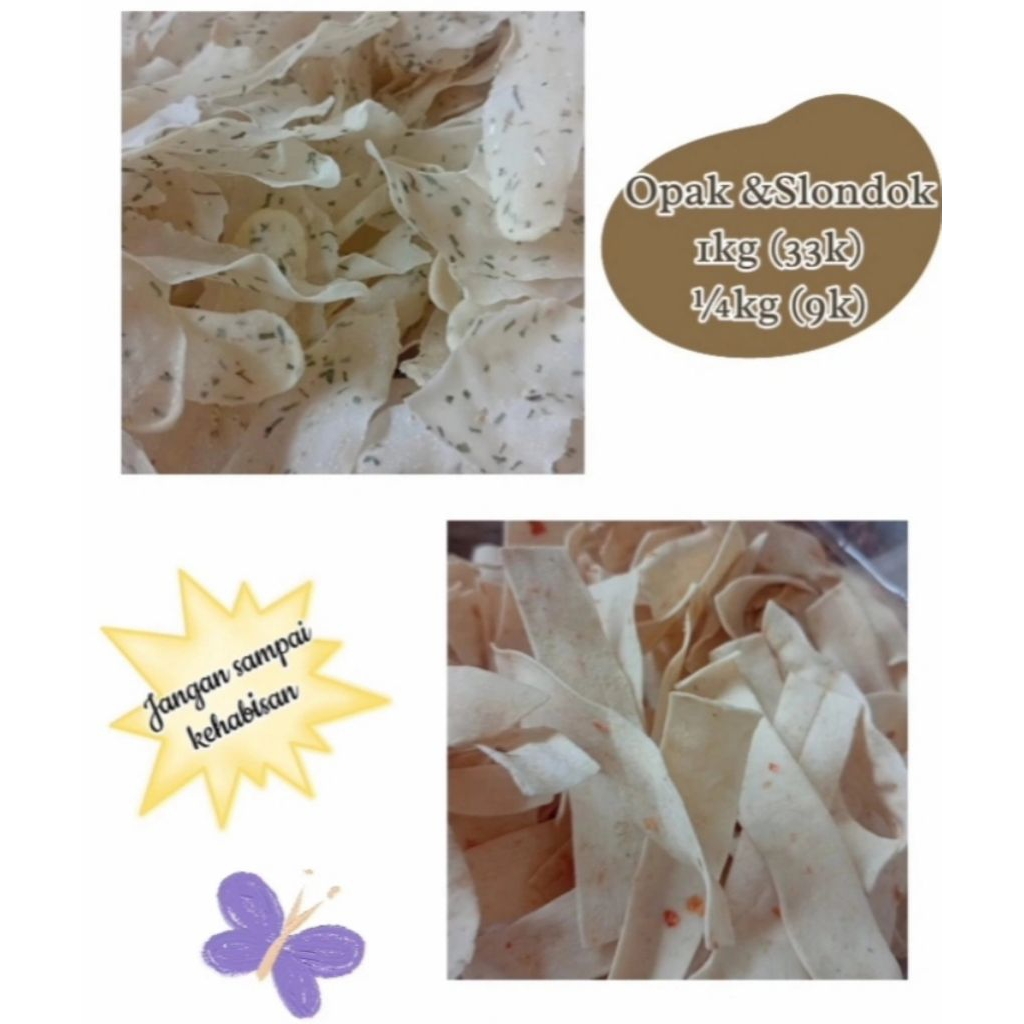 

Keripik Slondok Mentah (Gurih Enak) 100% Singkong