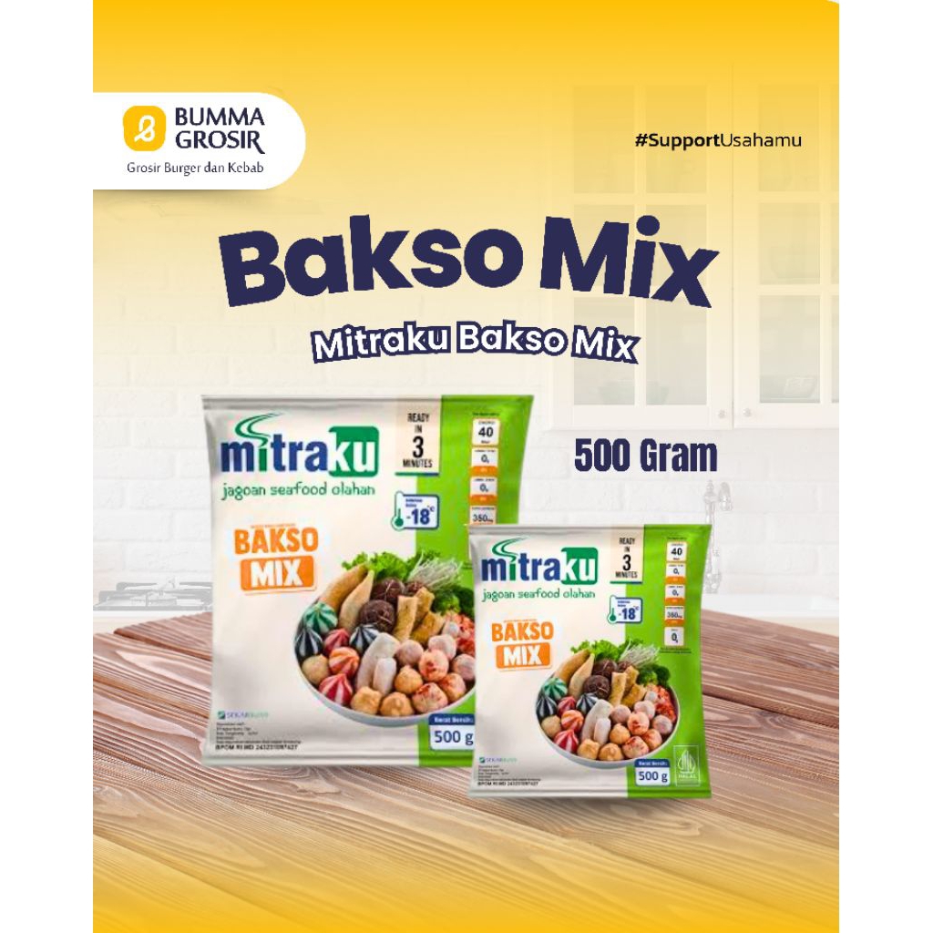 

Bakso Mitraku - bakso sapi - bakso ayam -bakso bakar - 500gram - 1kg