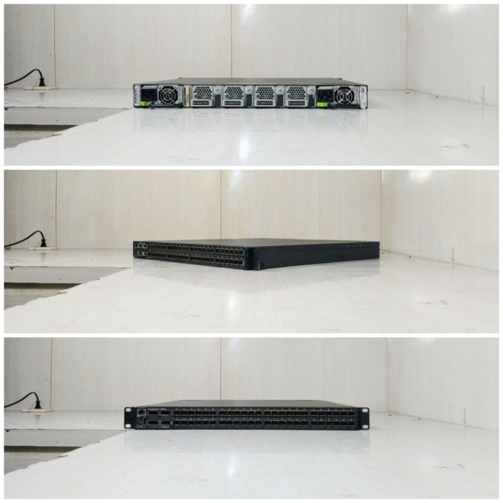 SWITCH IBM G8264 Tipe: 7309-HC348x Port SFP+ 10GbE Uplink
4x Port QSFP 40GbE Uplink