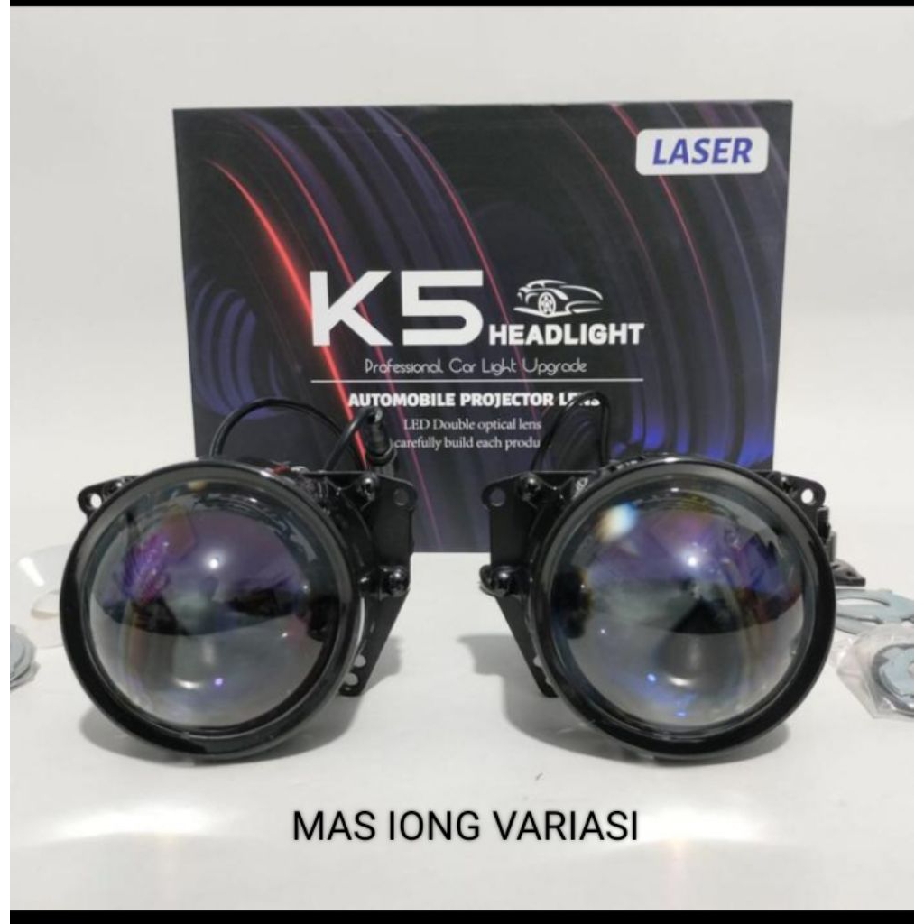 LAMPU PRIJIE PROJEKTOR K5 biled 3inch blue lens 6000k