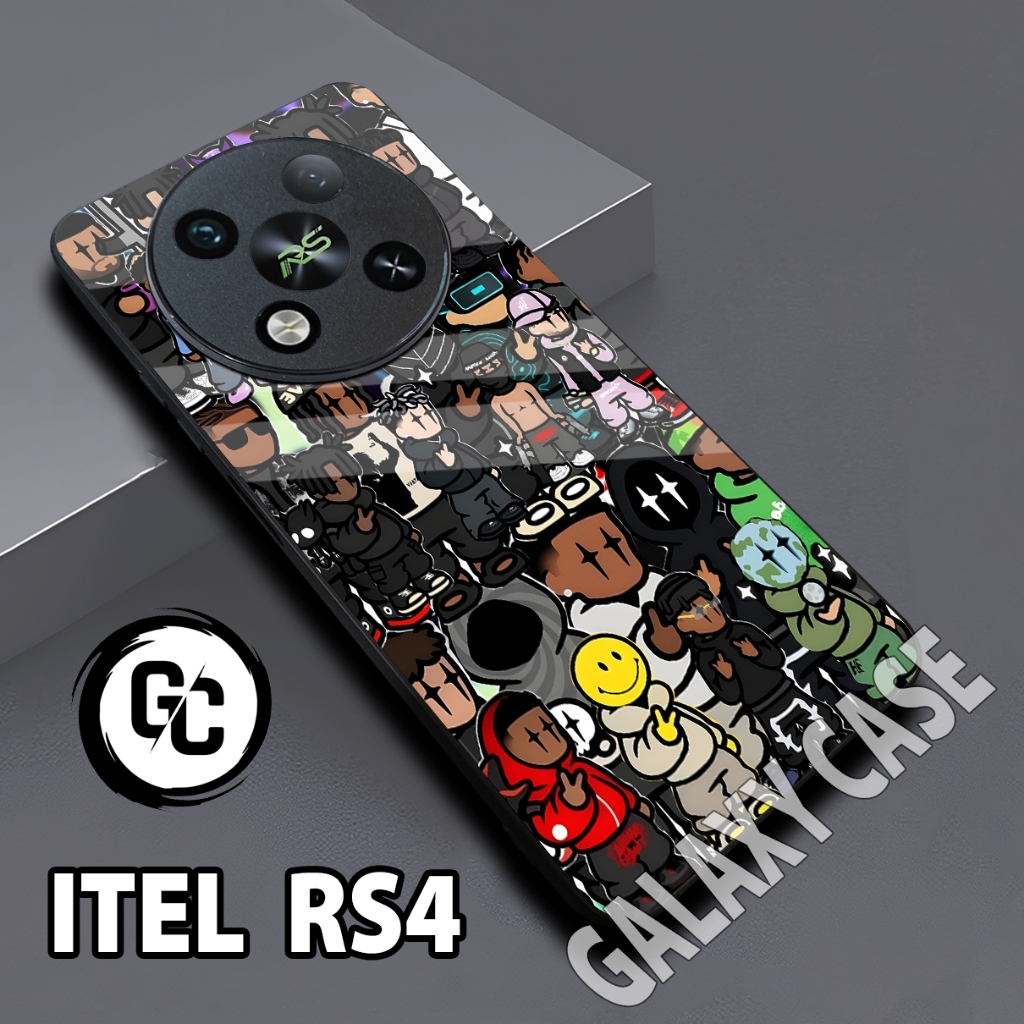 Softcase glossy ITEL RS4/Case ITEL RS4 Cowok/case ITEL RS4 glitter/casing ITEL RS4/case HP ITEL RS4