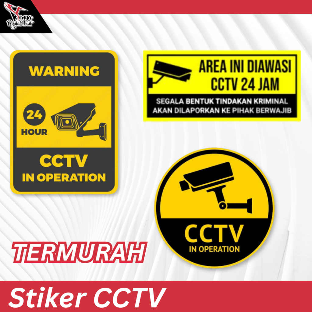 

Stiker CCTV Murah | Stiker CCTV 24 jam | Stiker Sign Kamera CCTV 24 Jam Area Pantau