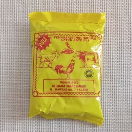

BUMBU PEMASAK Khusus untuk SATE No.1 Asli Toko H.SELAMAT Padang 50gr