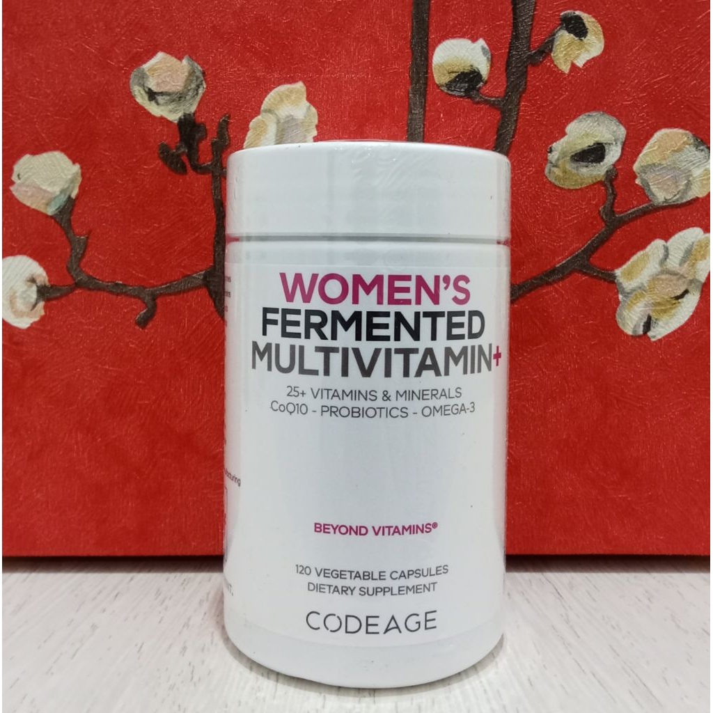 Codeage Women Multivitamin 25+ vitamin minerals coq10 probiotics omega-3 fermented immune 120 kapsul