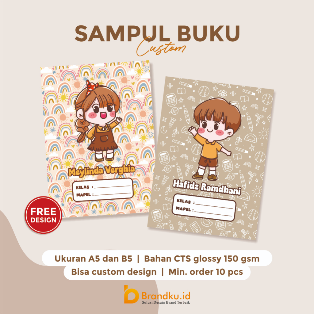 

Sampul Buku Custom / Sampul Buku Tulis Anak Aesthetic / Custom Sampul Buku Nama Sekolah Brandku.id