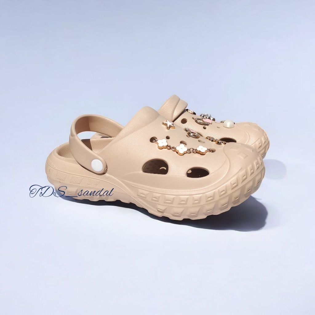 sandal perempuan dewasa Baim elastis Crocs model kekinian tahan air