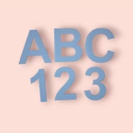 Huruf Alfabet Tinggi 10cm Akrilik 2mm / Angka Akrilik 2mm / Nomor Akrilik 2mm