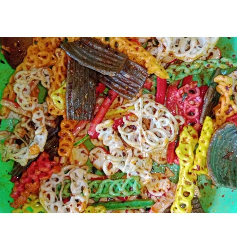 

KRUPUK SEBLAK MIX bantet renyah tidak alot rasa seblak daun jeruk