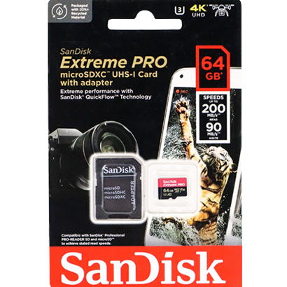 SanDisk Extreme Pro microSDXC U3 V30 200MB/s + Adaptor – Smartphone, Kamera, dan Transfer File Cepat