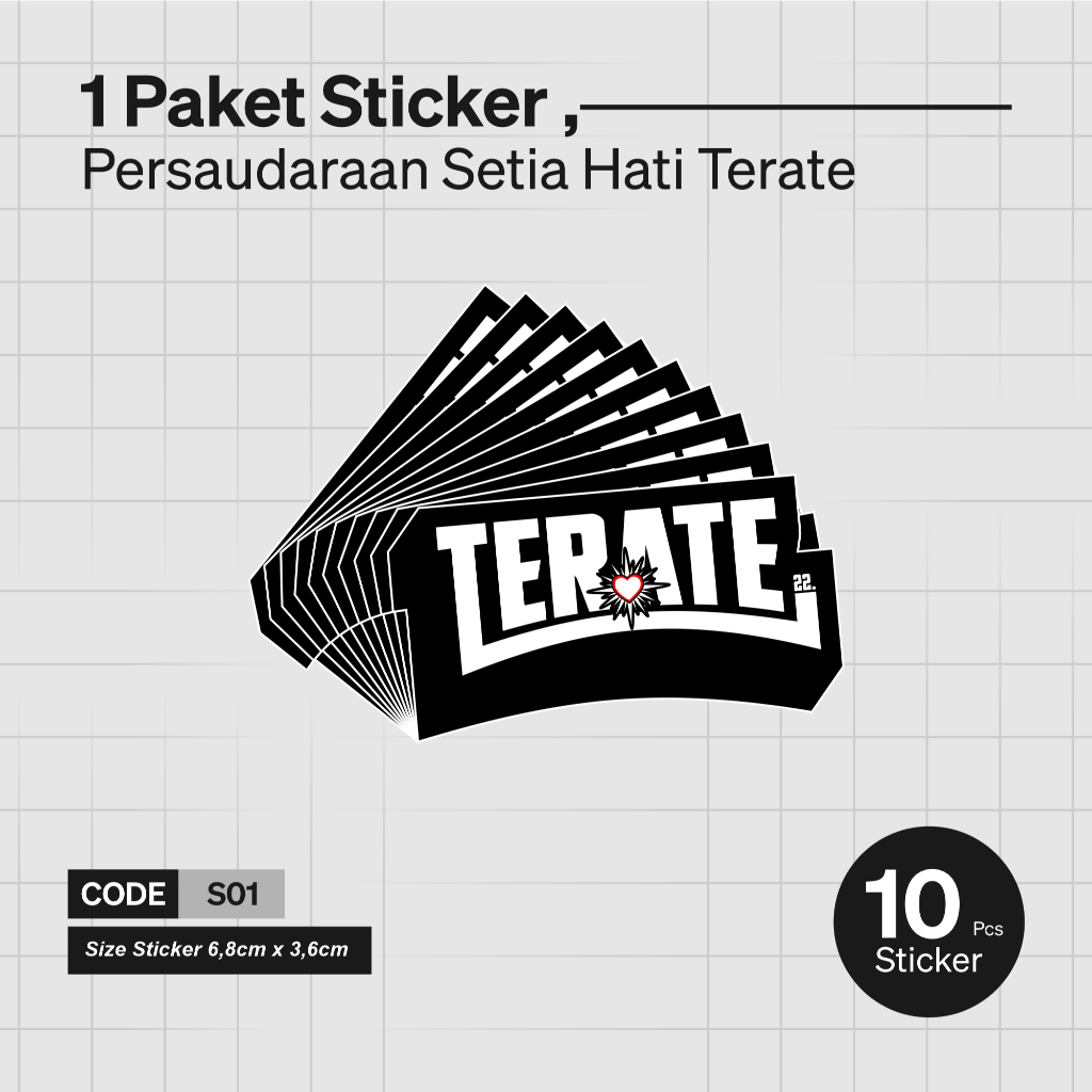 

Sticker Pencak Silat Persaudaraan Setia Hati Terate/PSHT/Terate/Sticker psht