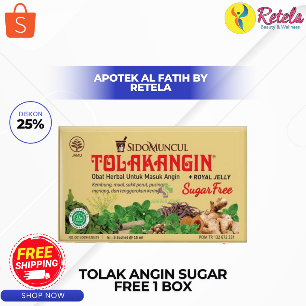 

TOLAK ANGIN BEBAS GULA 15ML 1 BOX