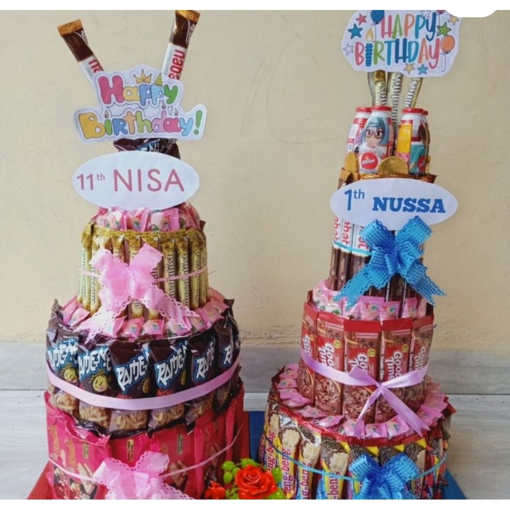

snak kue ulang tahun dari jajanan
