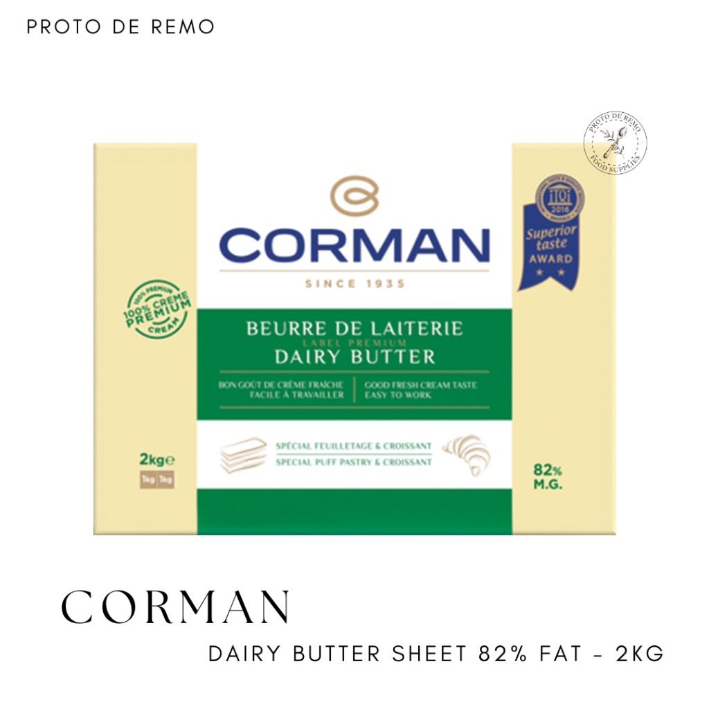 

Corman Dairy Butter Sheet 82% Fat - 2KG