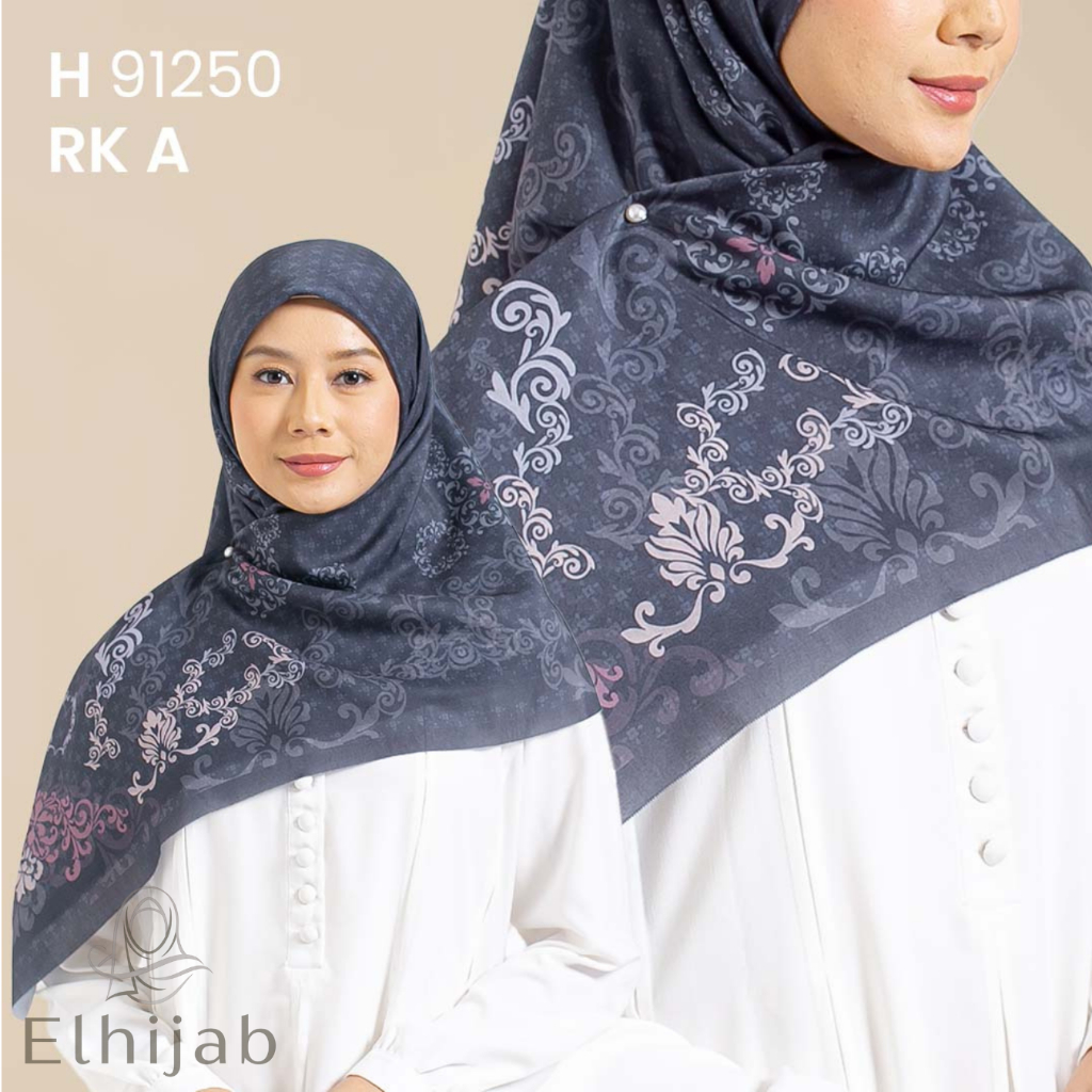 Elhijab Scarf Hijab Khadijah Motif Syar’i Adem & Nyaman | Jilbab Elegan Termurah