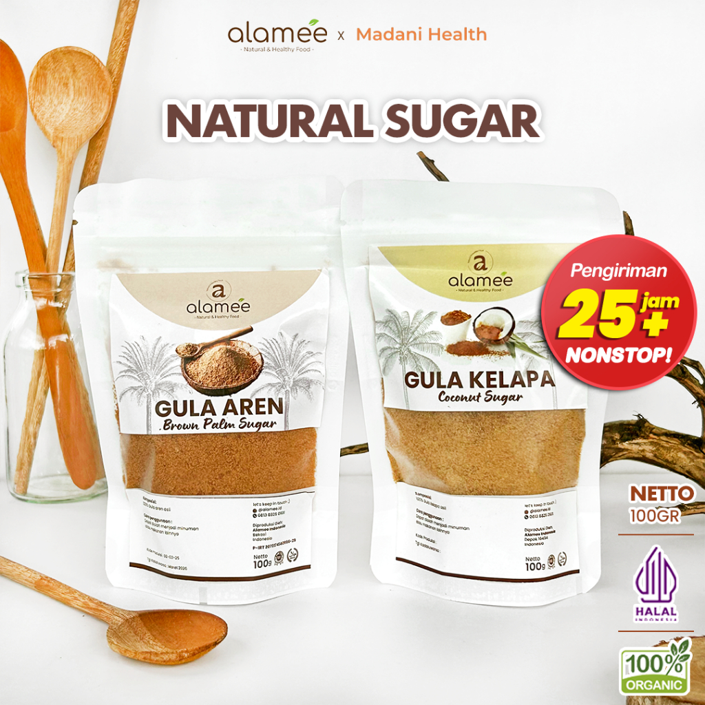 

ALAMEE Gula Semut Kelapa Aren Organik Asli Bubuk Coconut Sugar Powder Natural Organik Organic 500gr