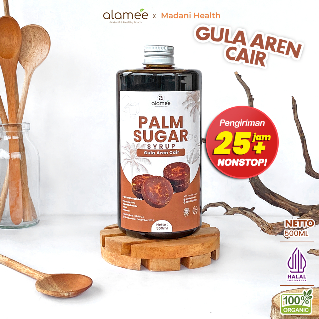 

ALAMEE Gula Aren Cair Syrup Palm Sugar Cair Organic Organik Pure Murni Barista Brown Sirup Natural