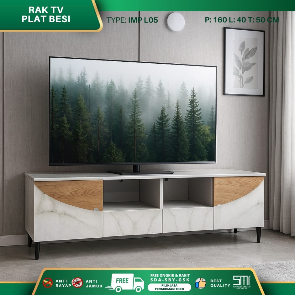 Rak TV Besi Importa IMP 160 L05 / TV Cabinet Steel Meja TV Minimalis Buffet TV Kabinet Serbaguna