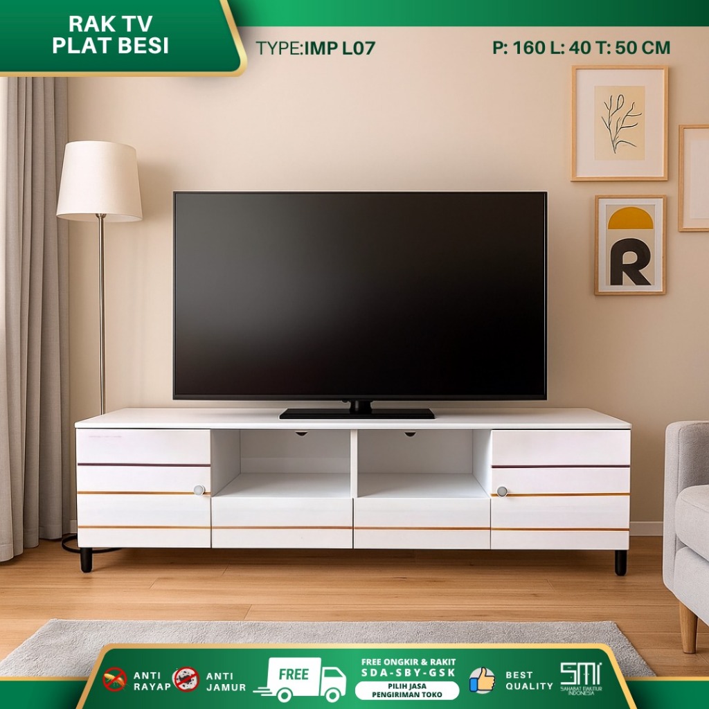 Rak TV Besi Importa IMP 160 L07 / TV Cabinet Steel Meja TV Minimalis Buffet TV Kabinet Serbaguna