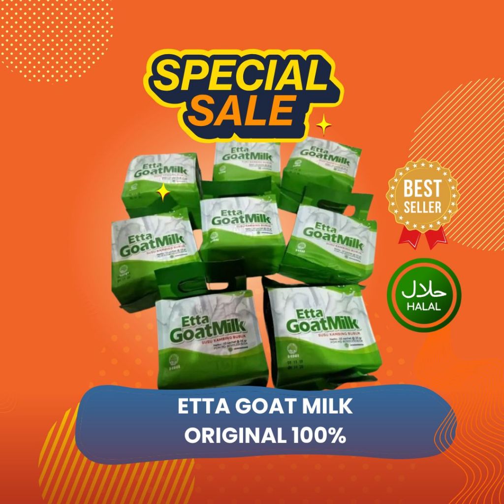 

Susu Etawa Etta Goatmilk Bubuk Alami Sehat Cocok untuk Anak & Dewasa