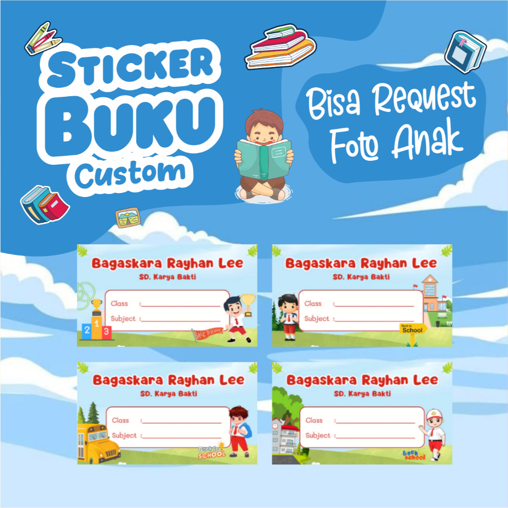 

Stiker Nama Custom Pelajaran / Stiker Nama Sekolah / Stiker Nama Buku (isi 55pcs)