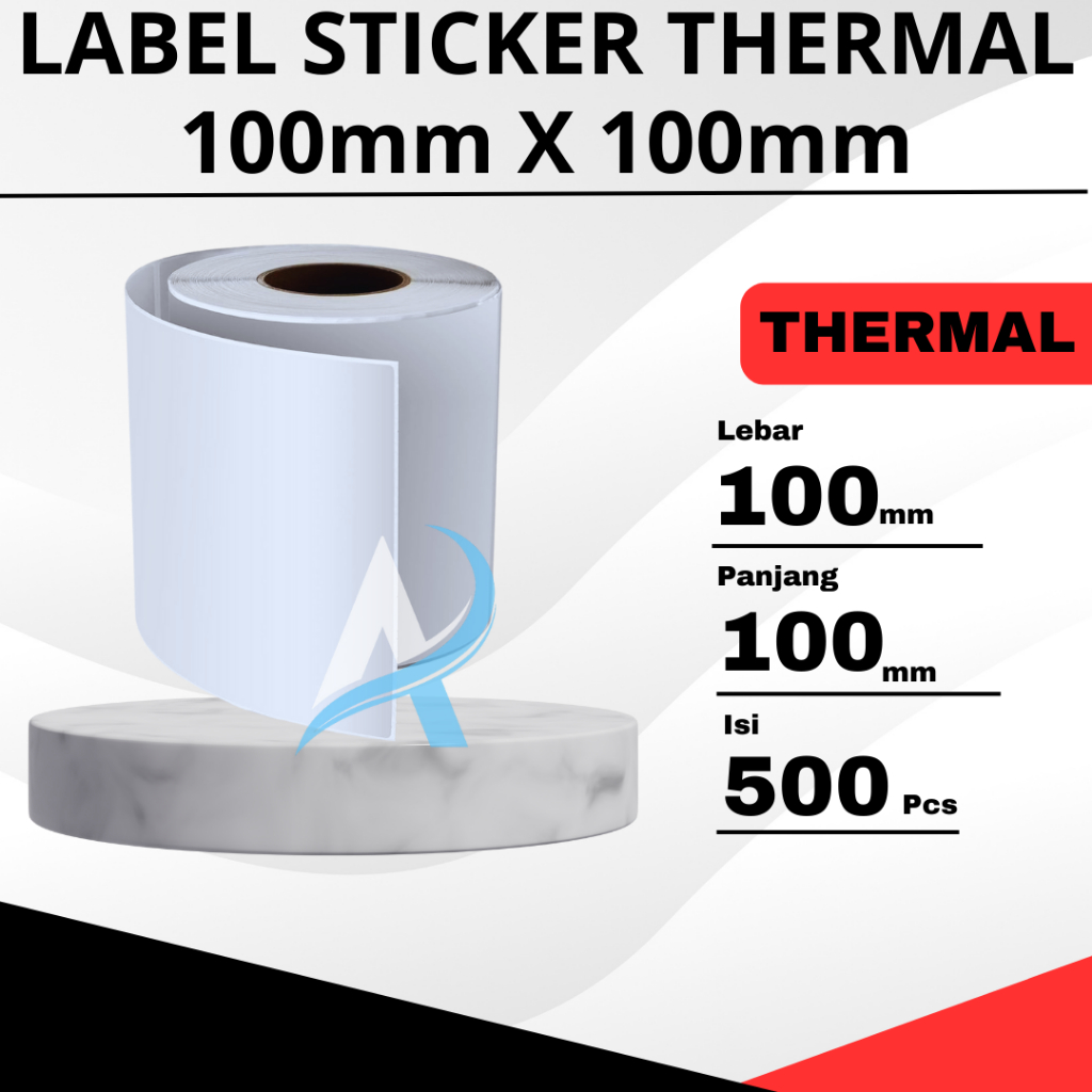 

LABEL THERMAL STIKER 100x100 mm Isi 500 Pcs STICKER DIRECT THERMAL 100x100 Isi 500 Pcs