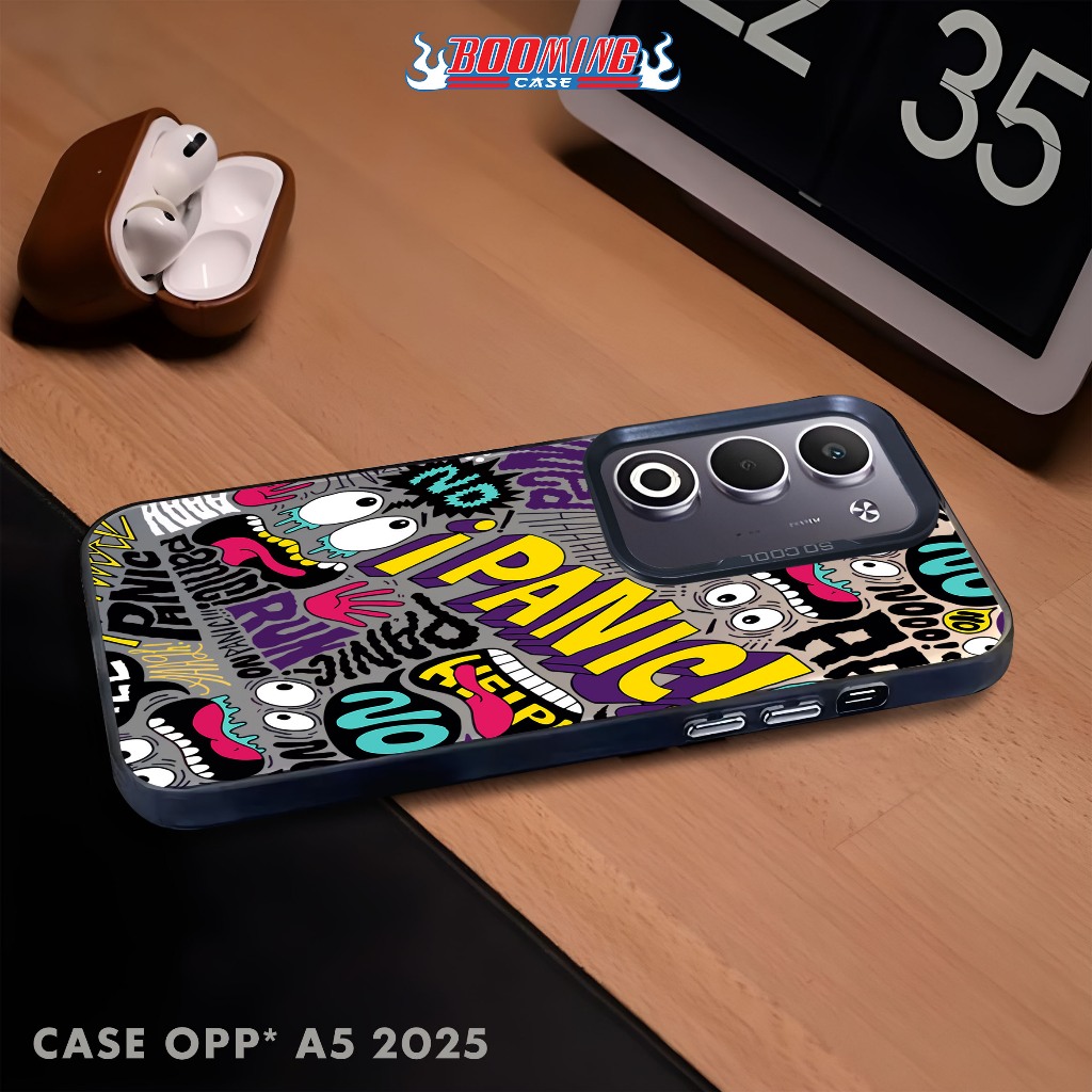 Case Oppo A5 2025 Casing Oppo Premium Matte Hard Casing - Case IMD - Case Hologram Motif GRAFITI SO 