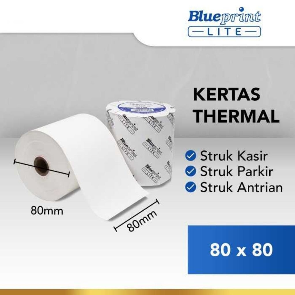 

blueprint BP-LITE Tp 80x80 mm lite thermal paper roll 80x80 mm kertas struk