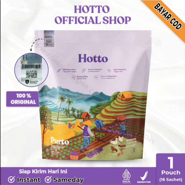 

Hotto Purto - 1 Pouch (16 Sachet) Hotto Purto Official Store Original Multigrain