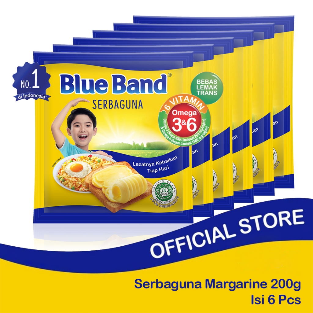 

Blue Band Serbaguna Margarine Sachet 200gr x 6