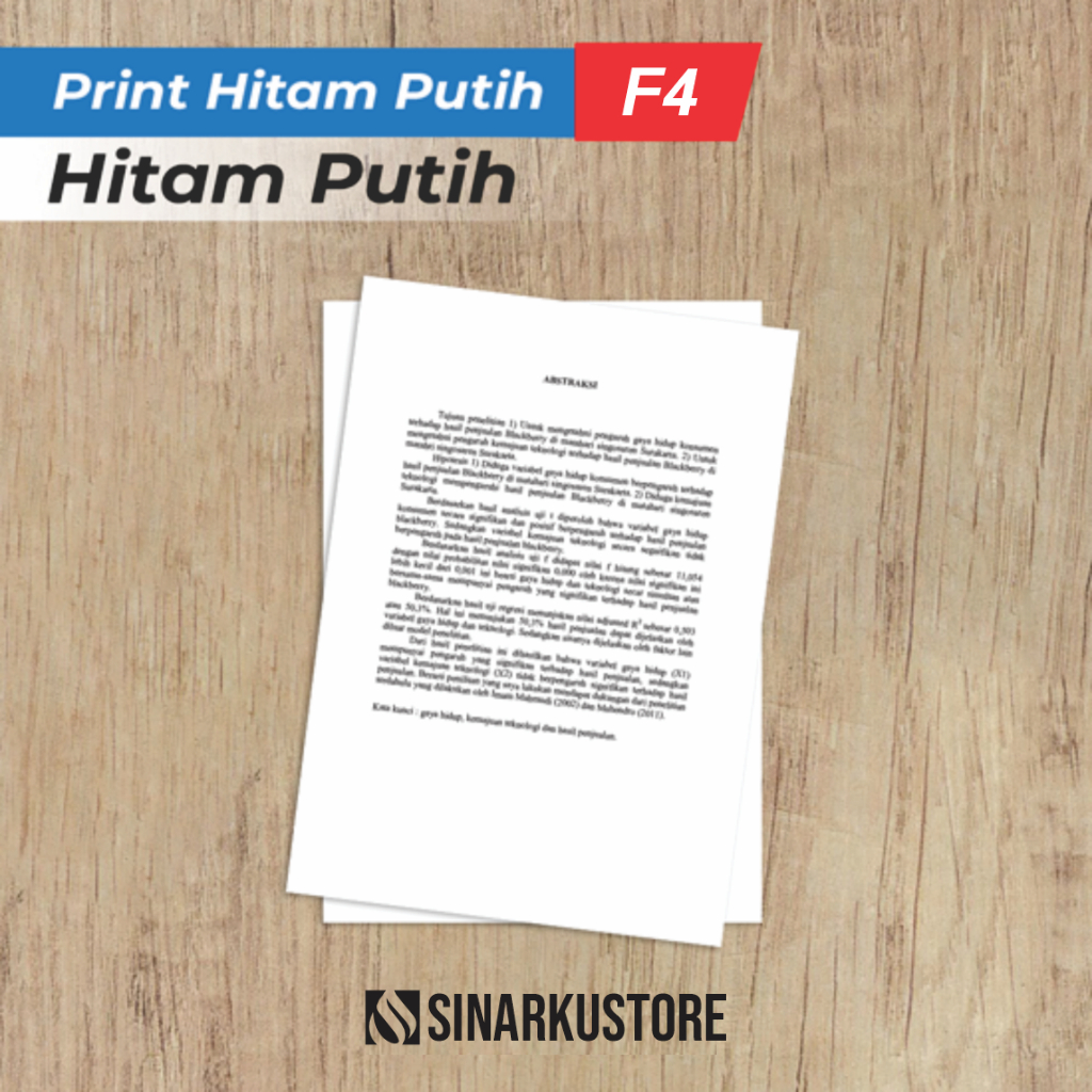 

PRINT ONLY CETAK HVS F4