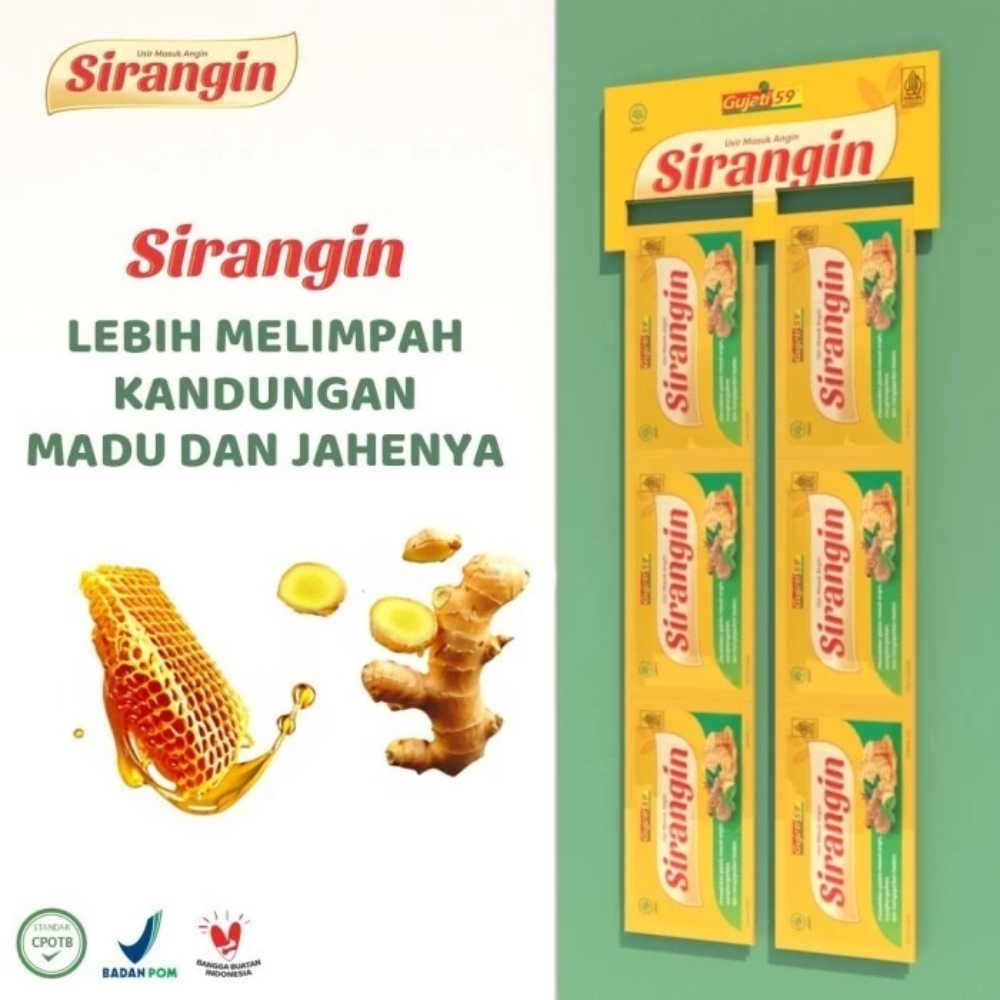 

Gujati 59 Sirangin Cair Herbal Masuk Angin RENTENG 12's Isi 12 x 15 Ml