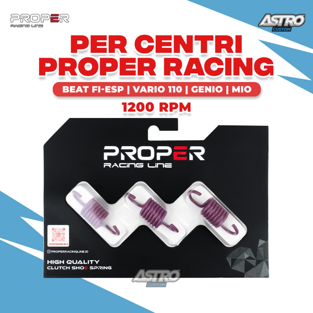 Proper Per Sentri 1200 RPM Beat Street Deluxe Genio Scoopy Vario 110 Racing Line Upgrade CVT