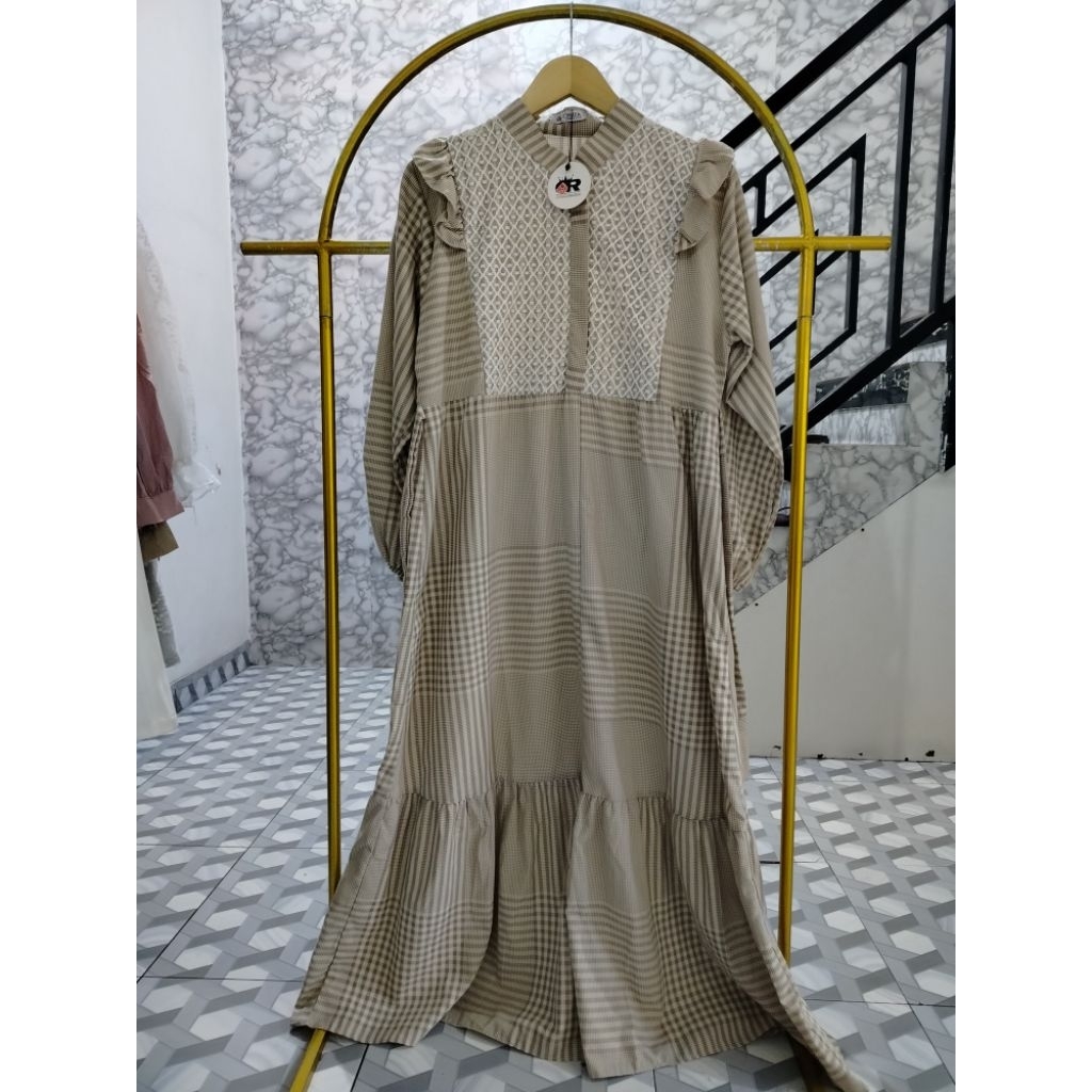 GAMIS KATUN HARUKA KOMBINASI BRUKAT BUSUI FRIENDLY