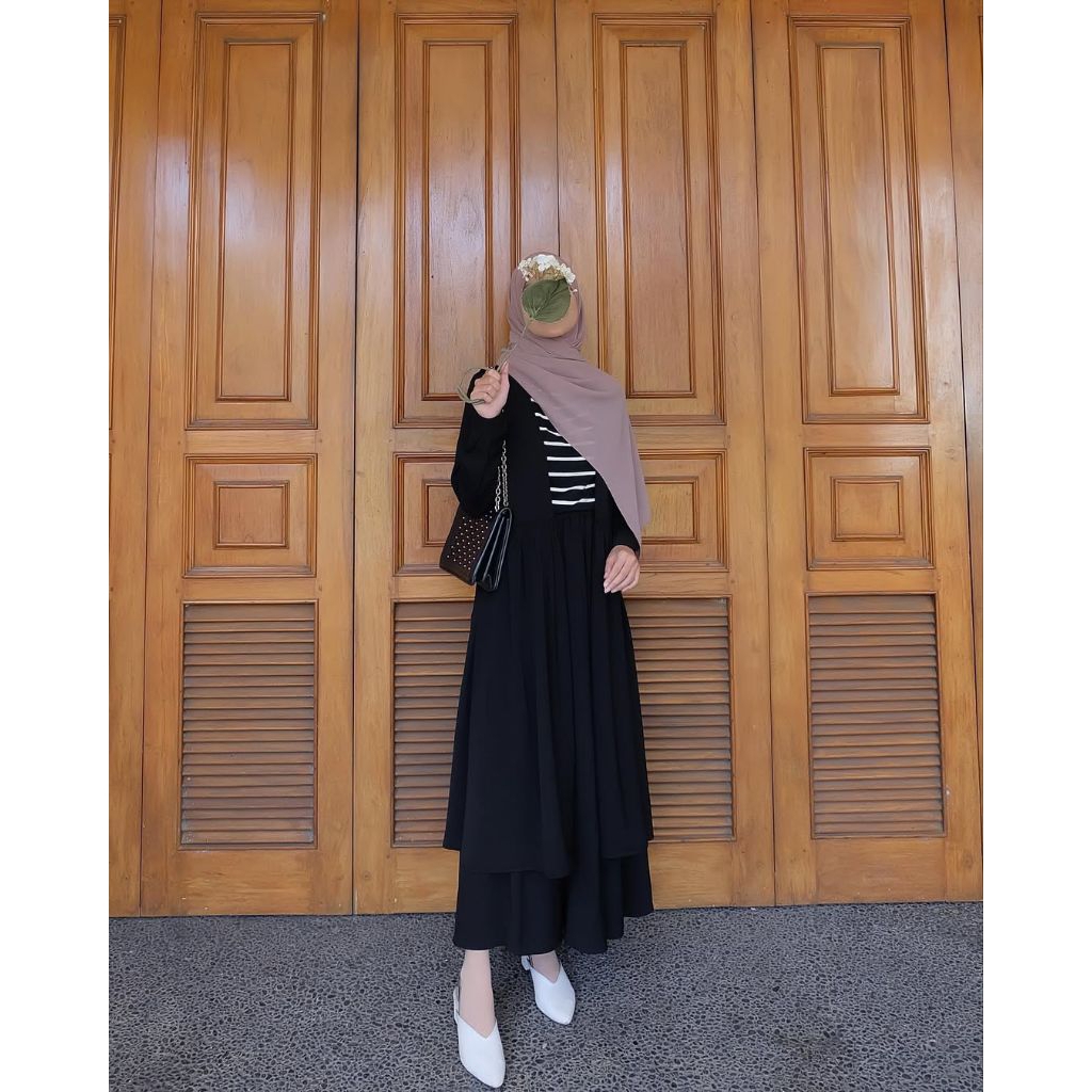 KAYANA ONE SET /Stelan Tunik Set Rok /Tunik Serut Full Kancing /Long Tunik Muslim Wanita