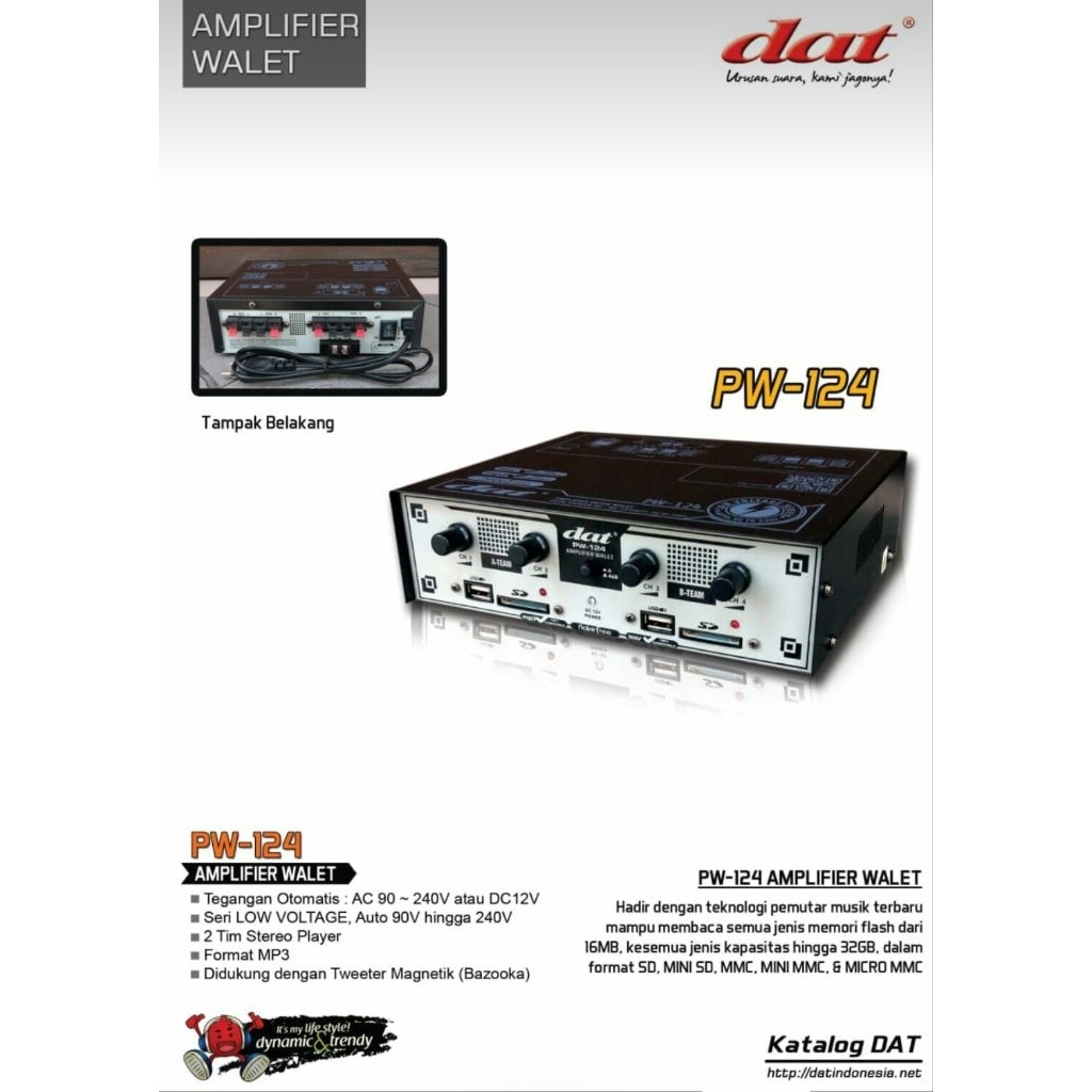Ampli DAT 2 Player PW-124 Walet