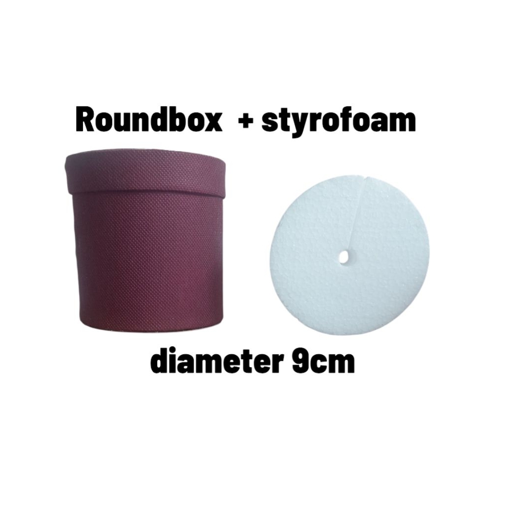 

bloom box diameter 9cm + styrofoam untuk buket bunga dan buket balon