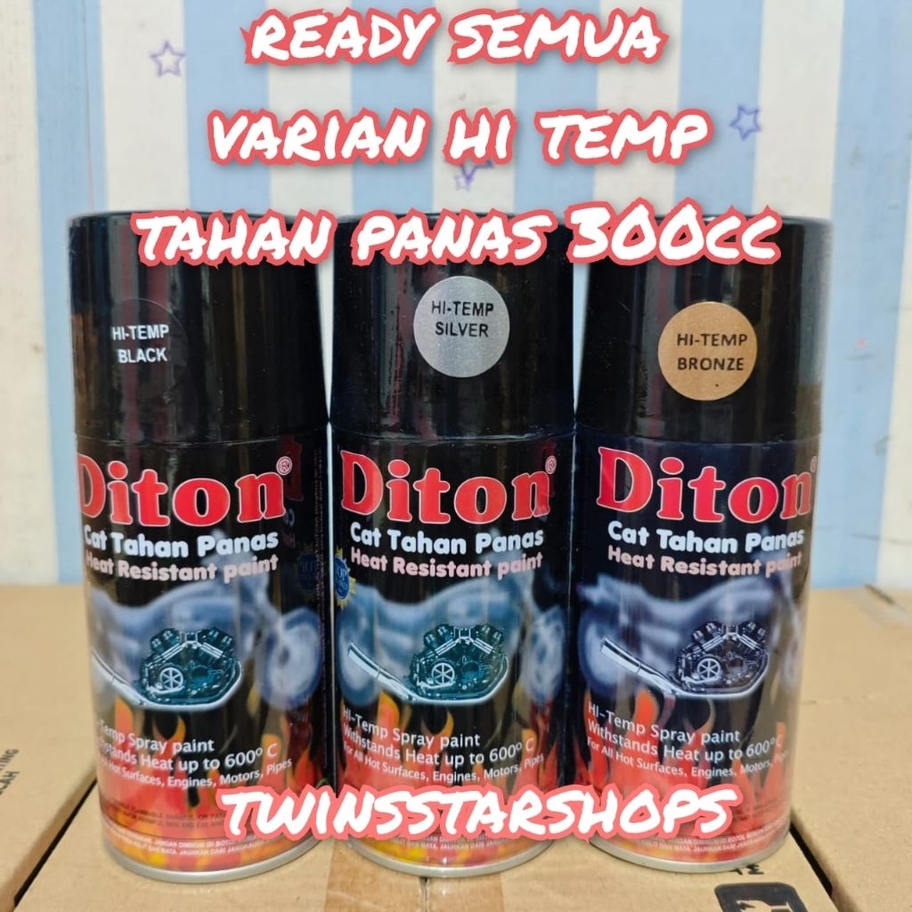 Pilok Pilox Pylox Cat Diton Varian Warna Hi Temp Anti Tahan Panas Black Hitam Silver Bronze 300cc