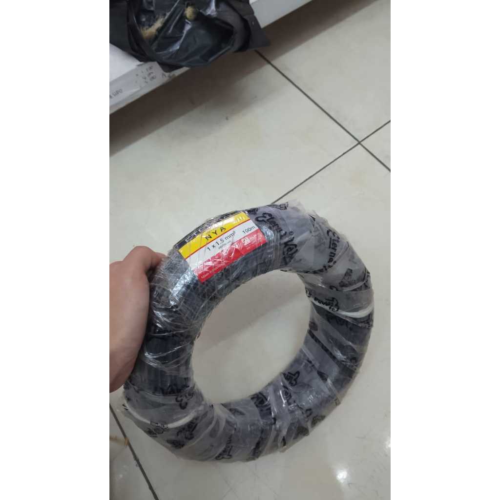 Kabel Listrik ETERNA NYA 1x1.5 mm – 100% Tembaga – Per Meter Hitam