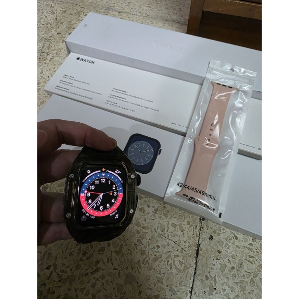 Apple Watch IWATCH Series 5 44 MM GOLD 100% ORI APPLE FULLSET Free Case Armour