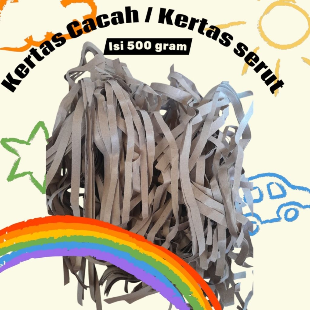 

Kertas Cacah / Kertas Serut / Shredded Paper / Kertas Hampers 500 gram