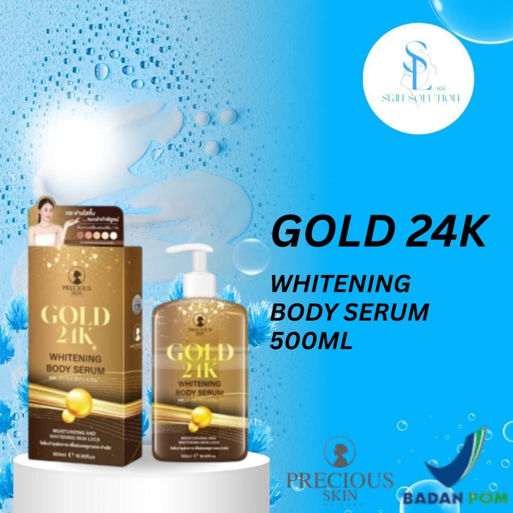 Serum Pemutih Badan Thailand Gold 24K Body Serum / whitening Serum / Niacinamide Serum / Gold Serum 