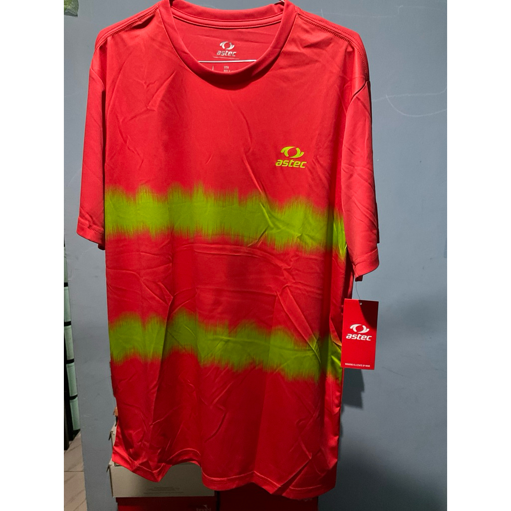 Ori Sale 70% Kaos dry fit Astec Orange Biru Pria