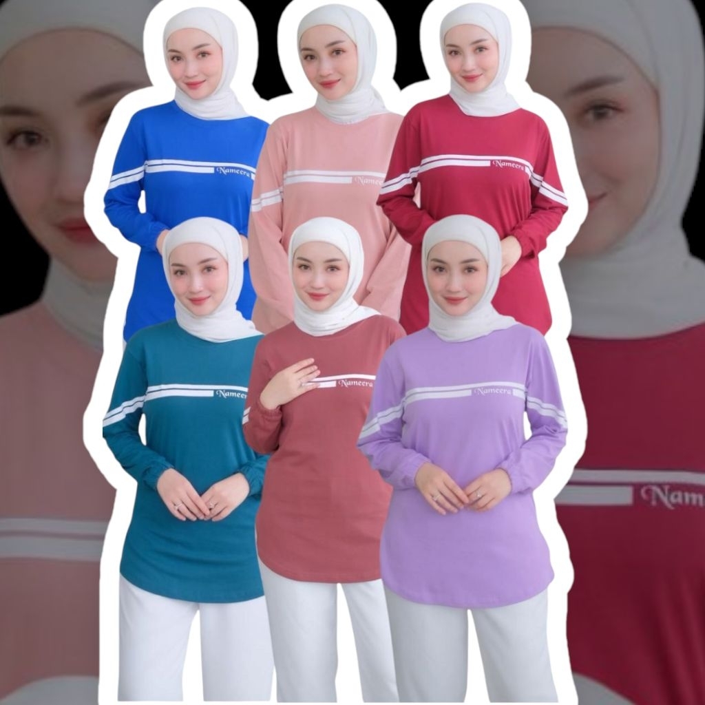 atasan wanita nameera motif GARIS