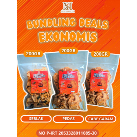 

Paket Bundling Hemat 200gr 3pcs Basreng Ngapak Ekonomis Seblak Pedas Nagih Gurih Renyah