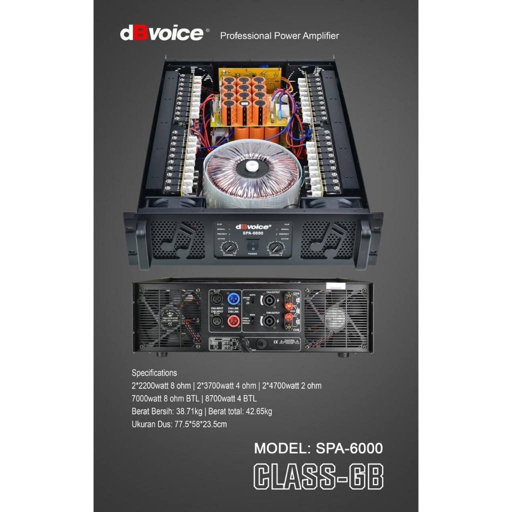 Power dB Voice SPA 6000 Original Amplifier dbvoice SPA6000 Class GB