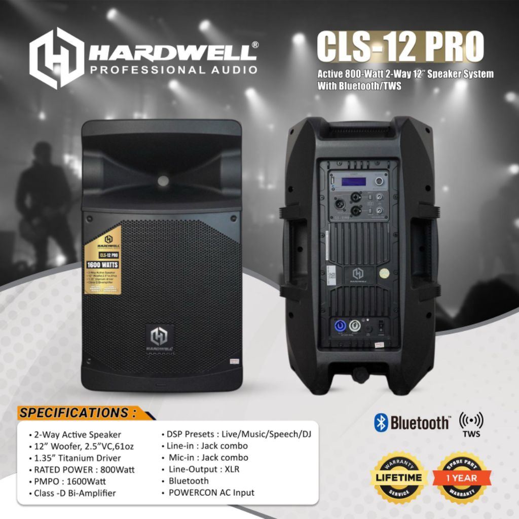 Speaker Aktif Hardwell / Speaker Active Hardwell CLS 12 PRO Sepasang Original 12 Inch